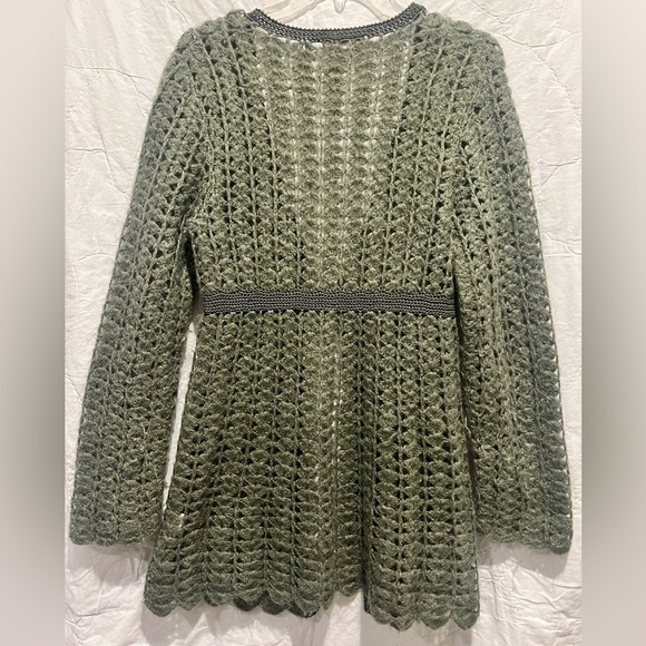 Gold Hawk Open Knit Sweater Cardigan  
Sz: S - Picture 11 of 14